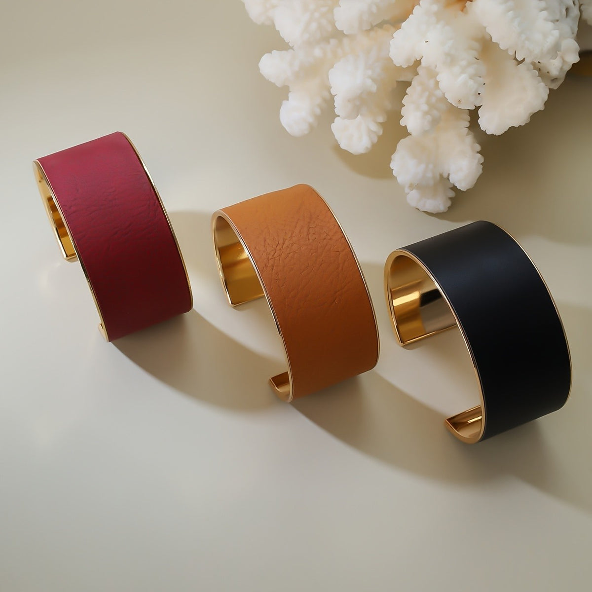 Black Wide Cuff Bracelet