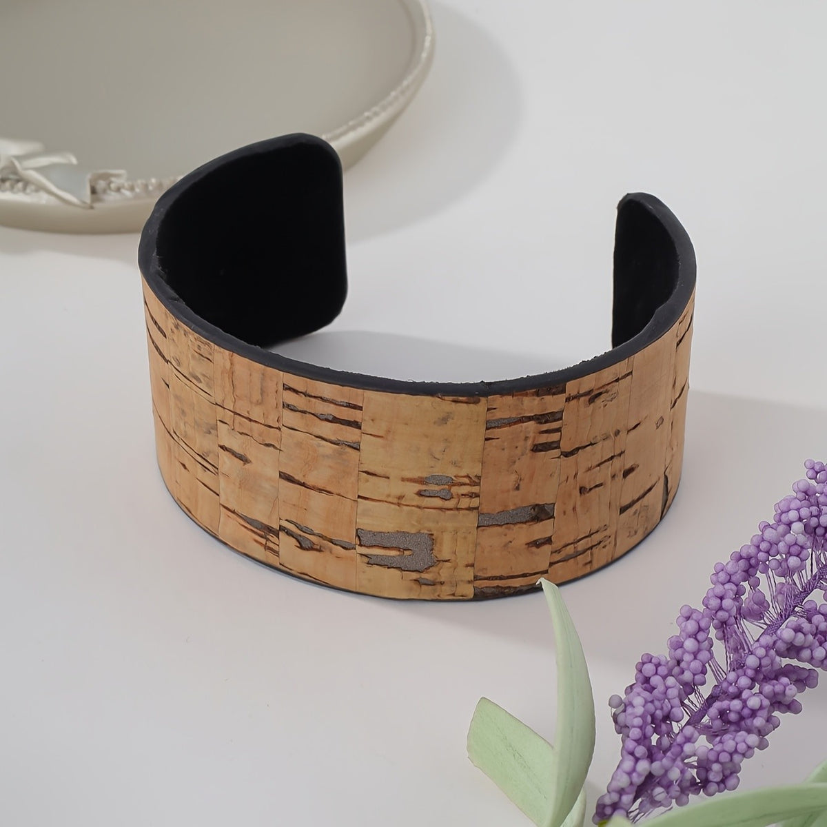 Black Wide Cuff Bracelet