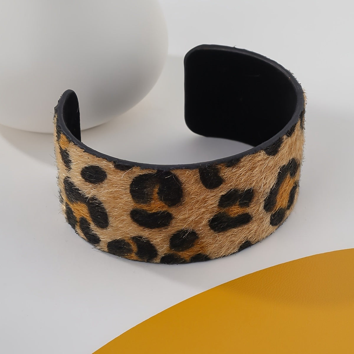 Black Wide Cuff Bracelet