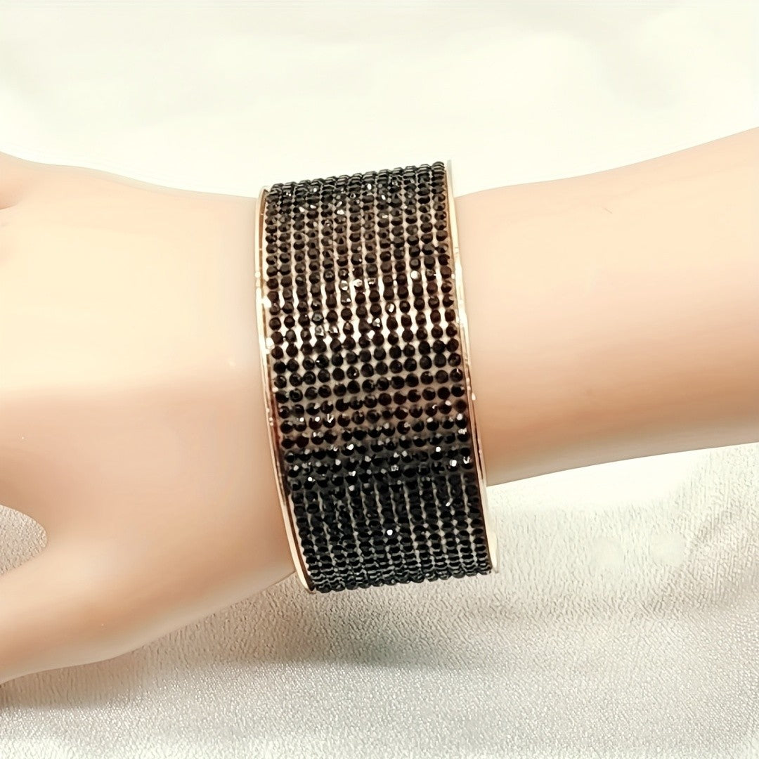 Black Wide Cuff Bracelet