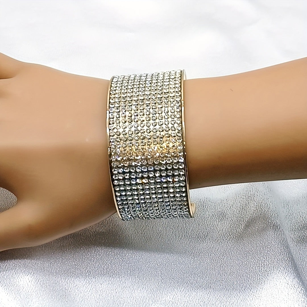 Black Wide Cuff Bracelet