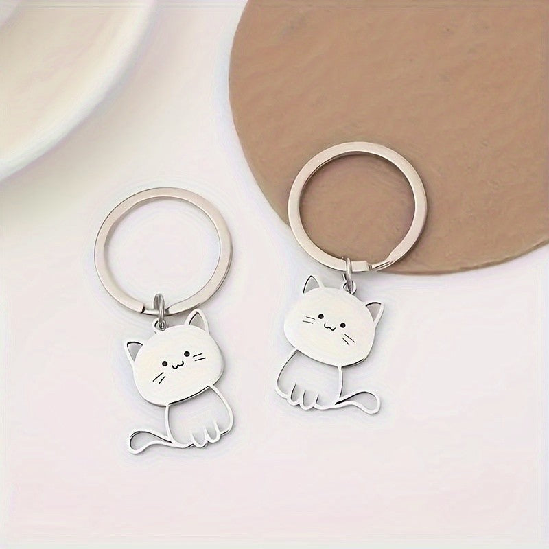 Cute Kitten Keychain Set