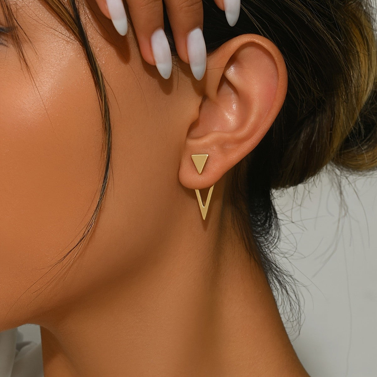 Inverted Triangle Drop Earrings