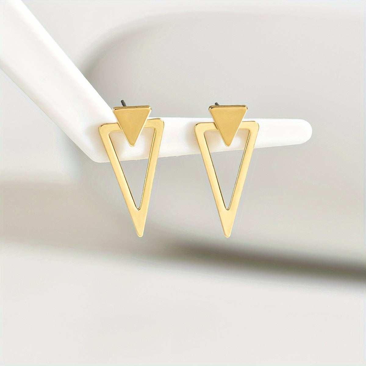 Inverted Triangle Drop Earrings