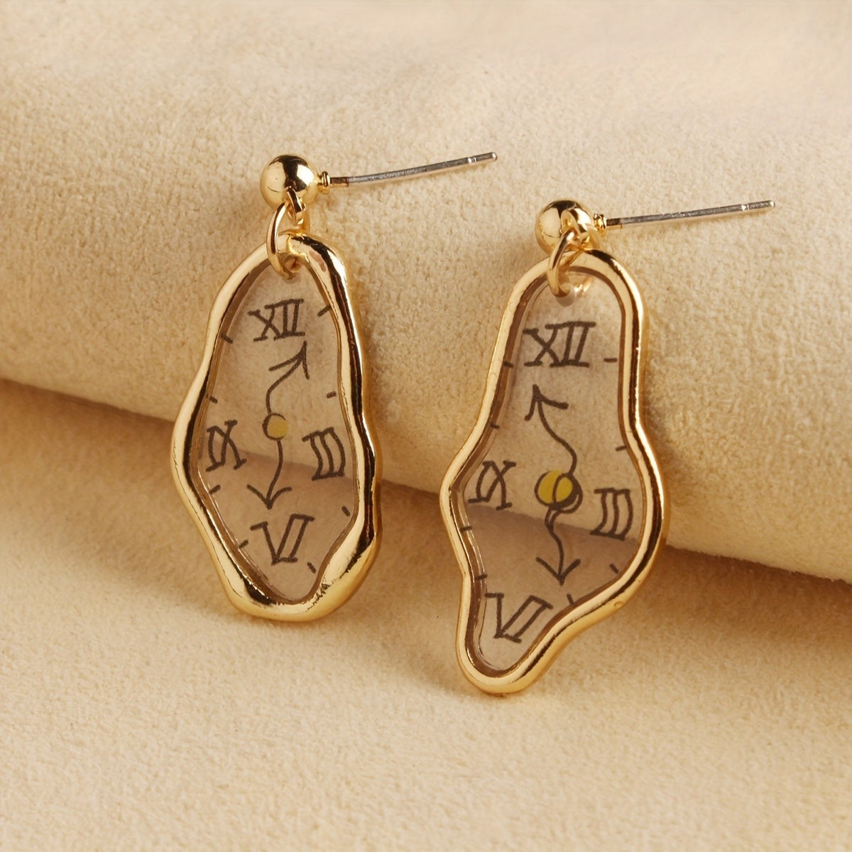 Melting Clock Earrings