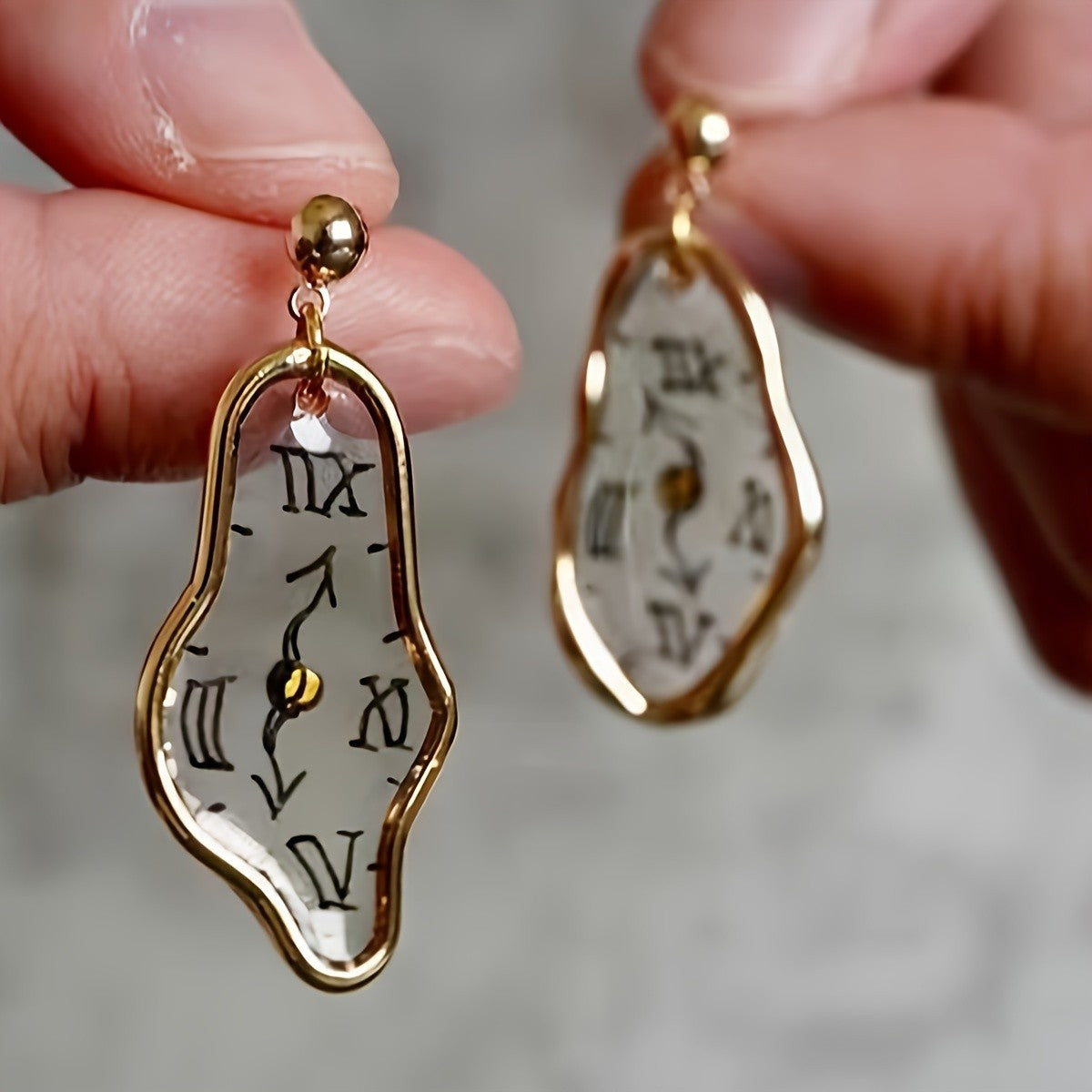 Melting Clock Earrings