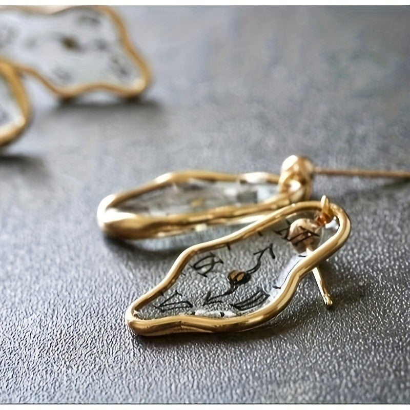 Melting Clock Earrings