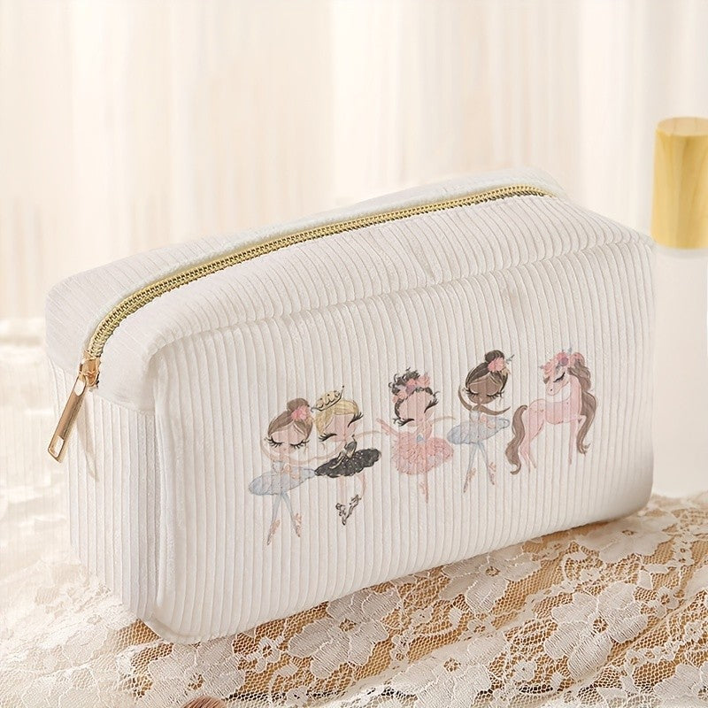 Ballet & Unicorn Corduroy Pouch