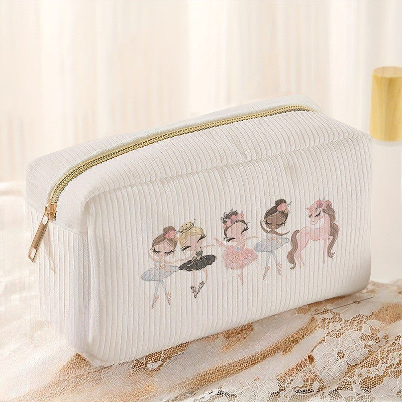Ballet & Unicorn Corduroy Pouch