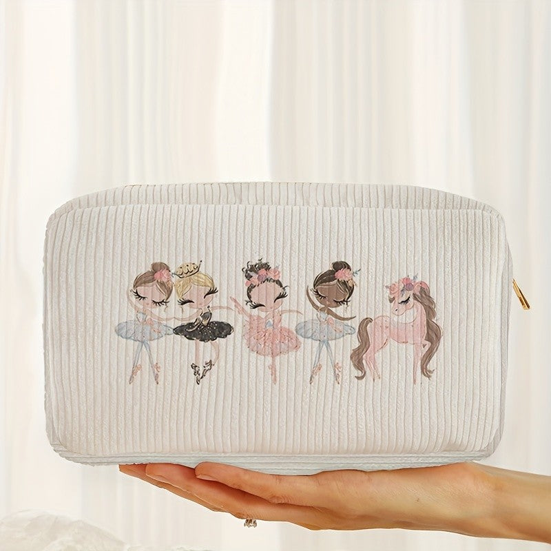Ballet & Unicorn Corduroy Pouch