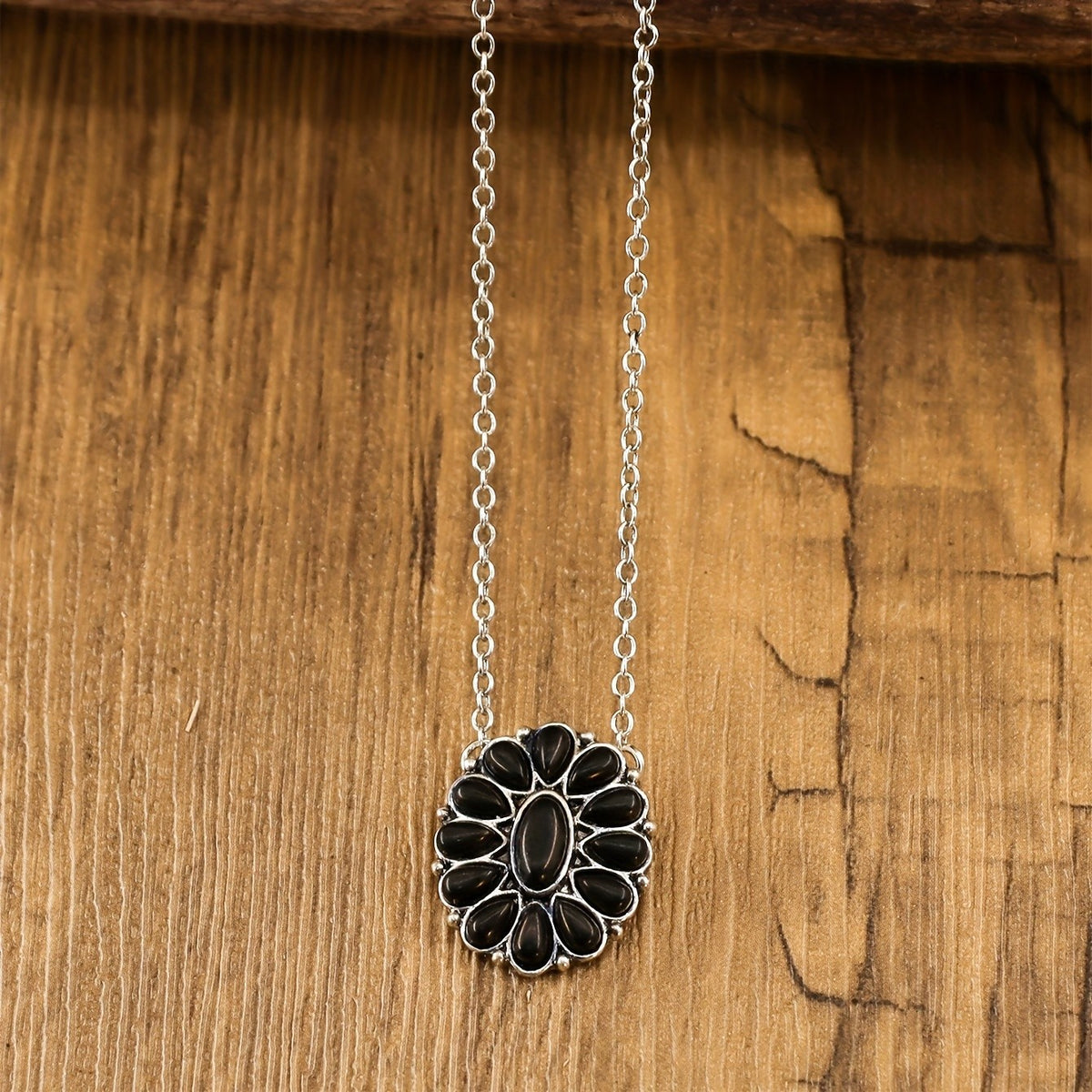 Red Floral Pendant Necklace