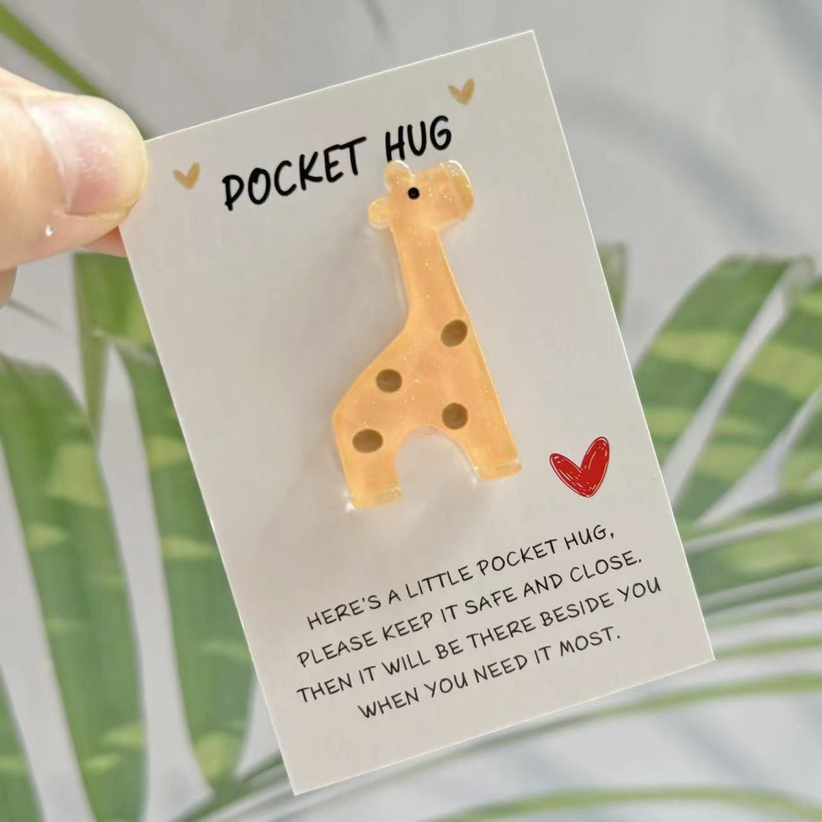 Giraffe Pocket Hug Pin