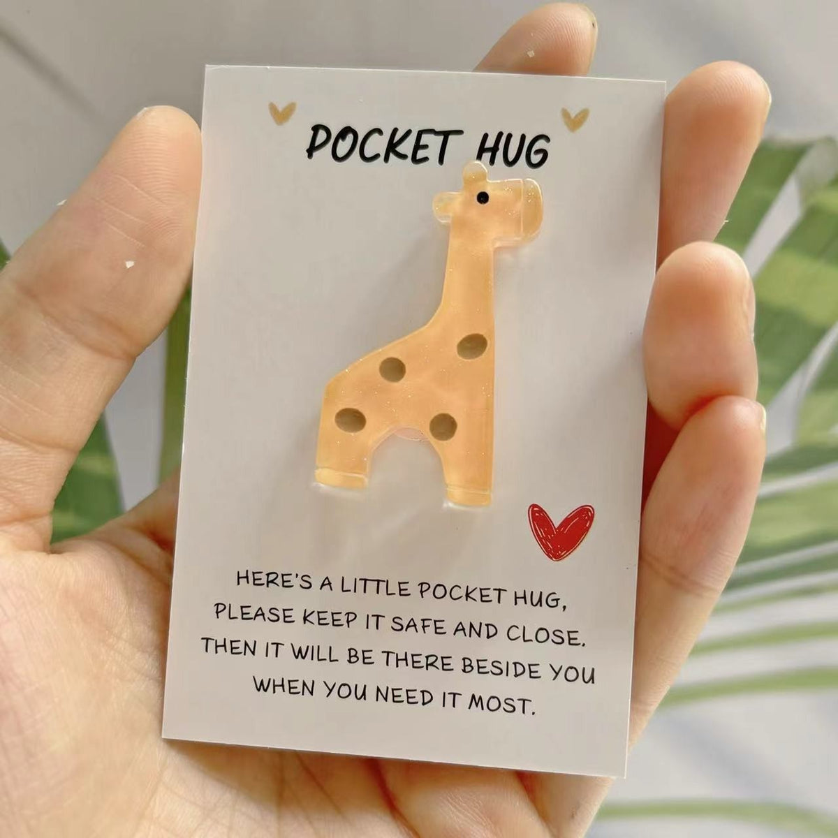Giraffe Pocket Hug Pin