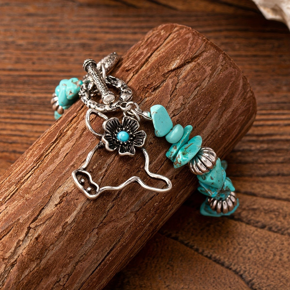 Turquoise Cowgirl Charm Bracelet