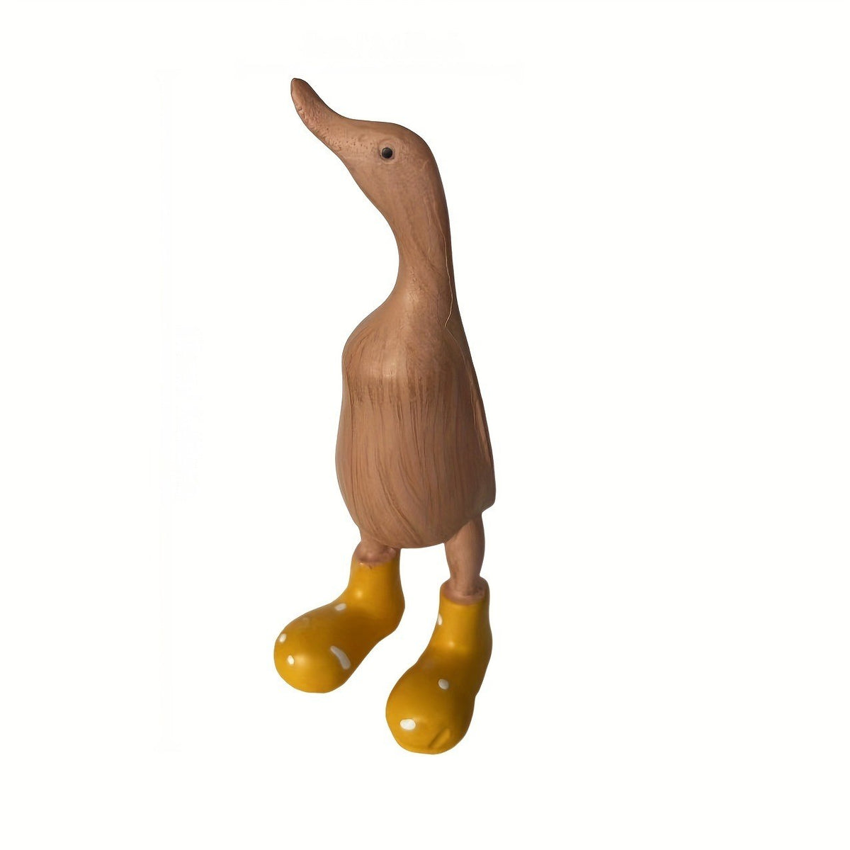 Wooden Duck Figurine With Boots