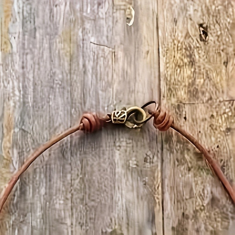 Turquoise Bead Knot Cord Necklace