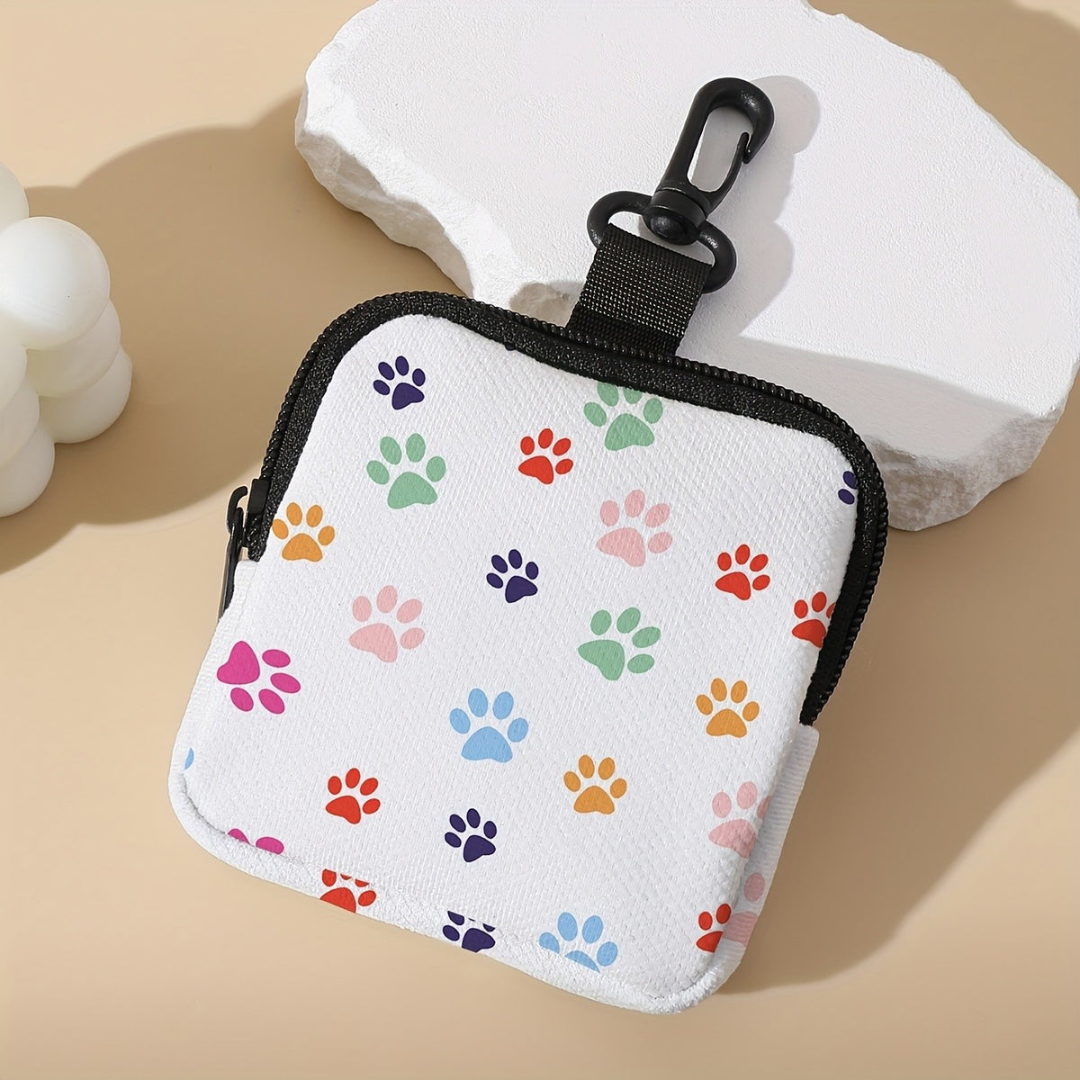 Colorful Paw Print Coin Purse