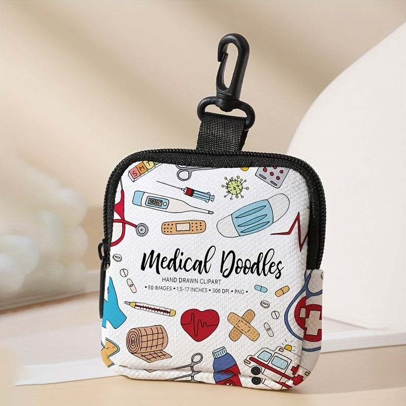 Medical Pattern Zipper Pouch