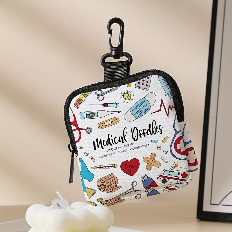 Medical Pattern Zipper Pouch