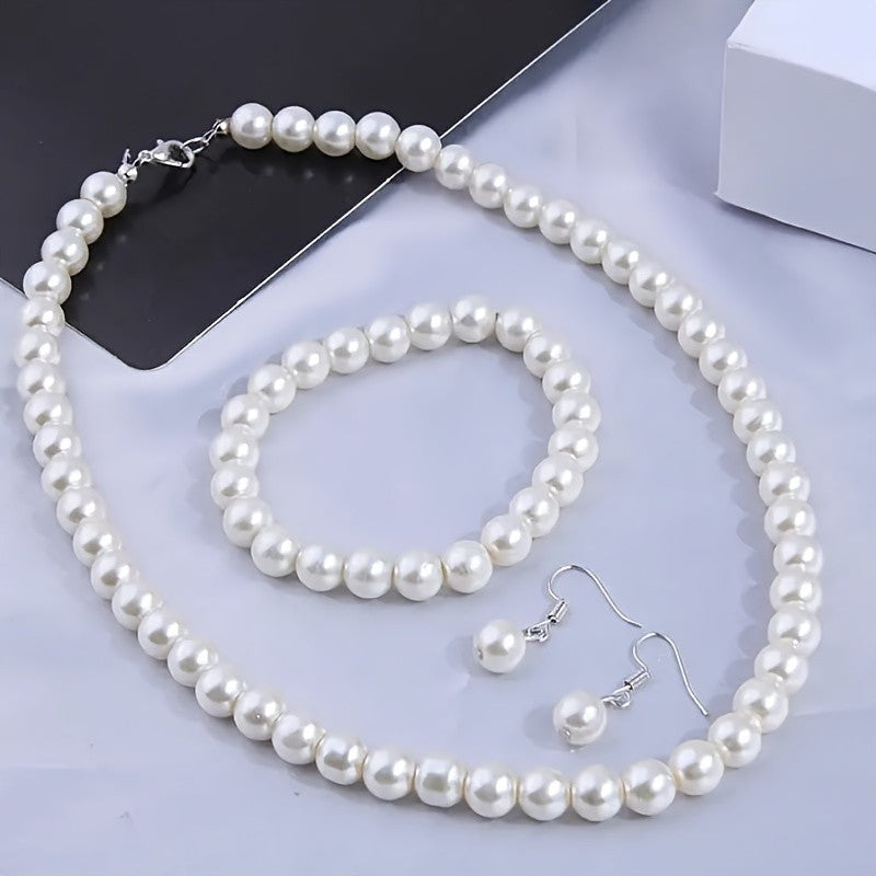 Faux Pearl Jewelry Set