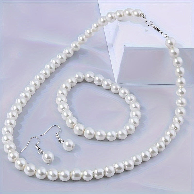 Faux Pearl Jewelry Set