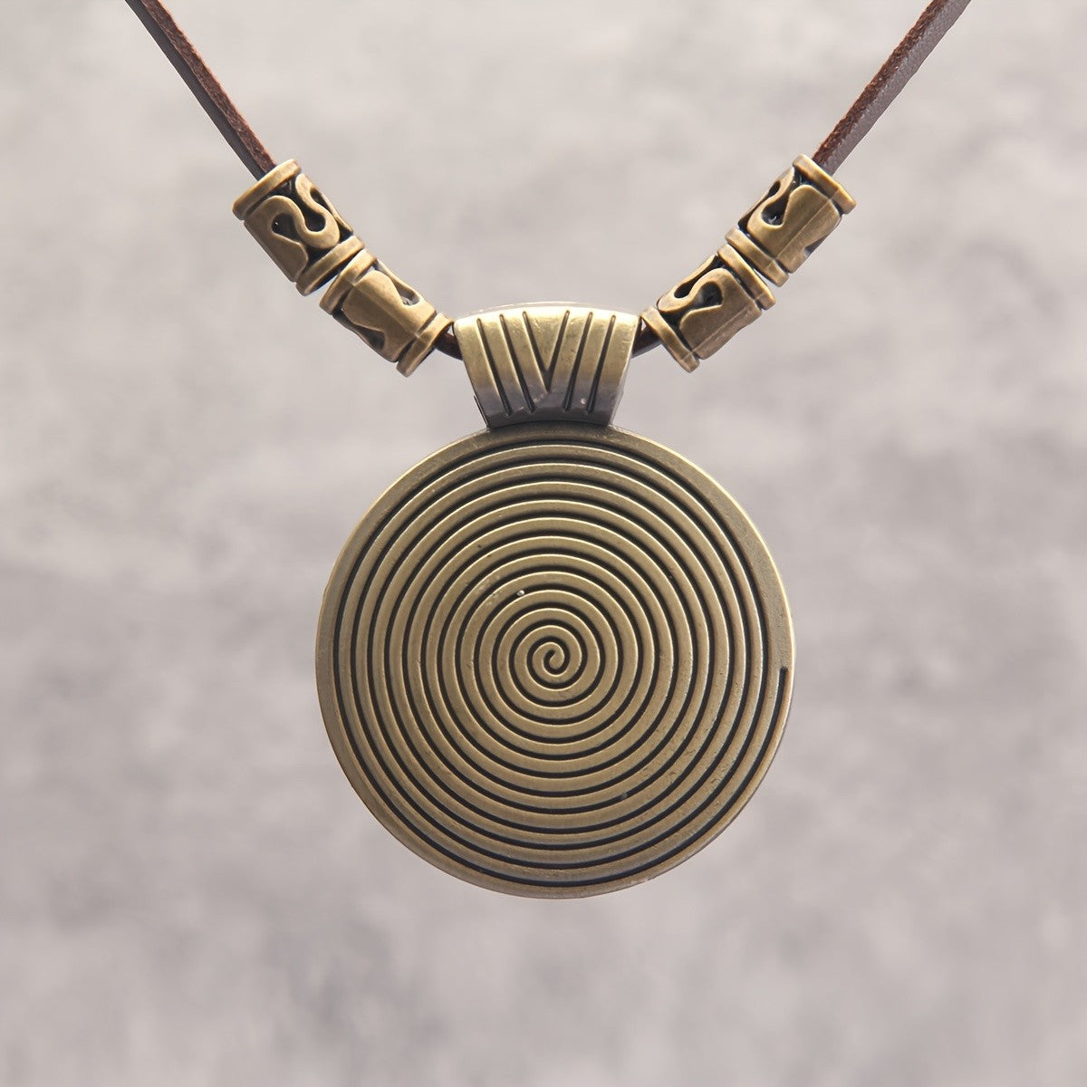 Vintage Spiral Medallion Necklace