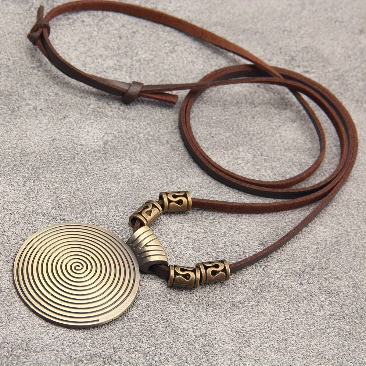 Vintage Spiral Medallion Necklace