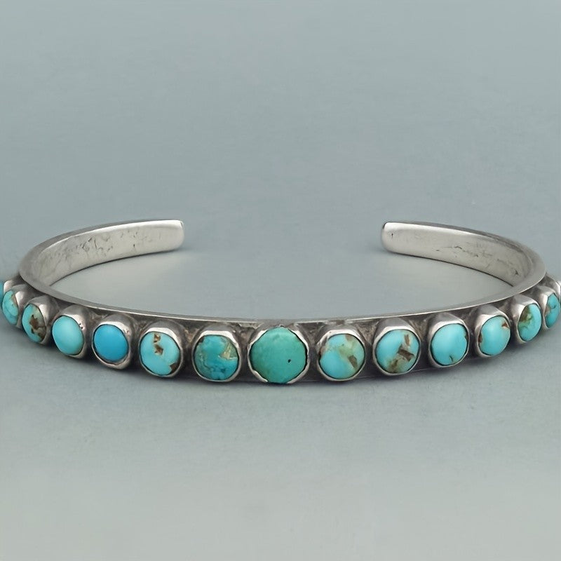 Turquoise Bezel Cuff Bracelet