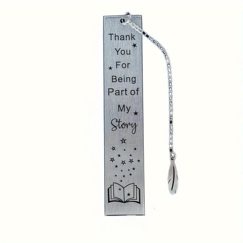 Book & Feather Bookmark