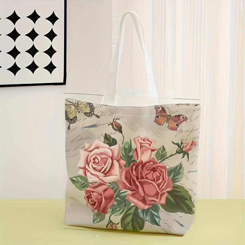 Floral Rose Tote Bag