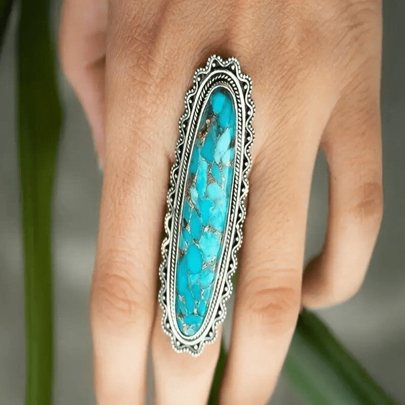 Turquoise Mosaic Statement Ring