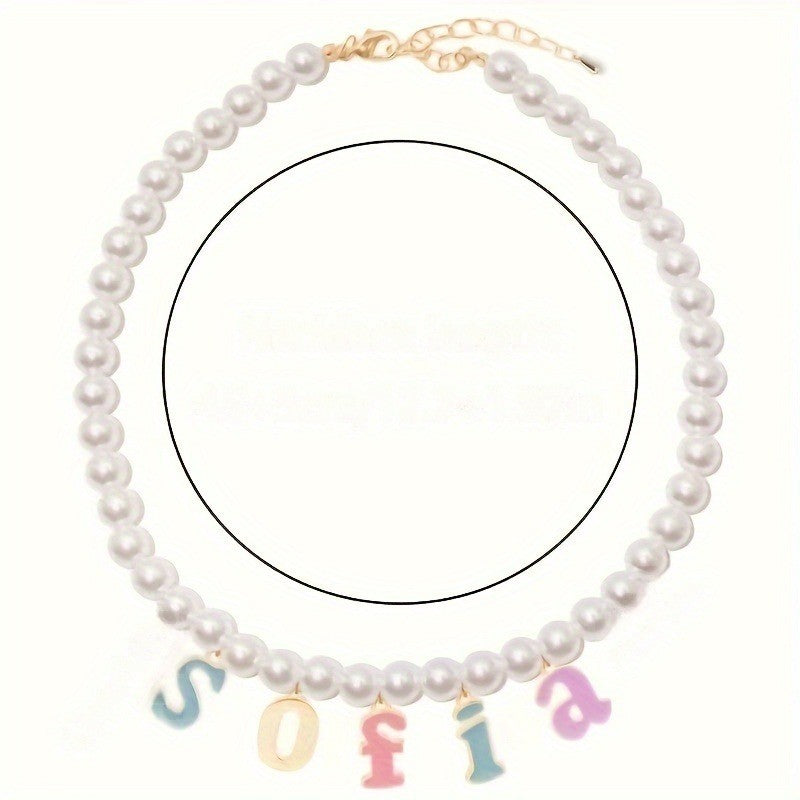 Colorful Alphabet Pearl Necklace