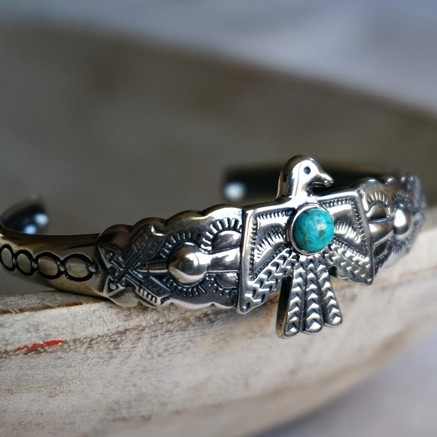 Turquoise Eagle Cuff Bracelet