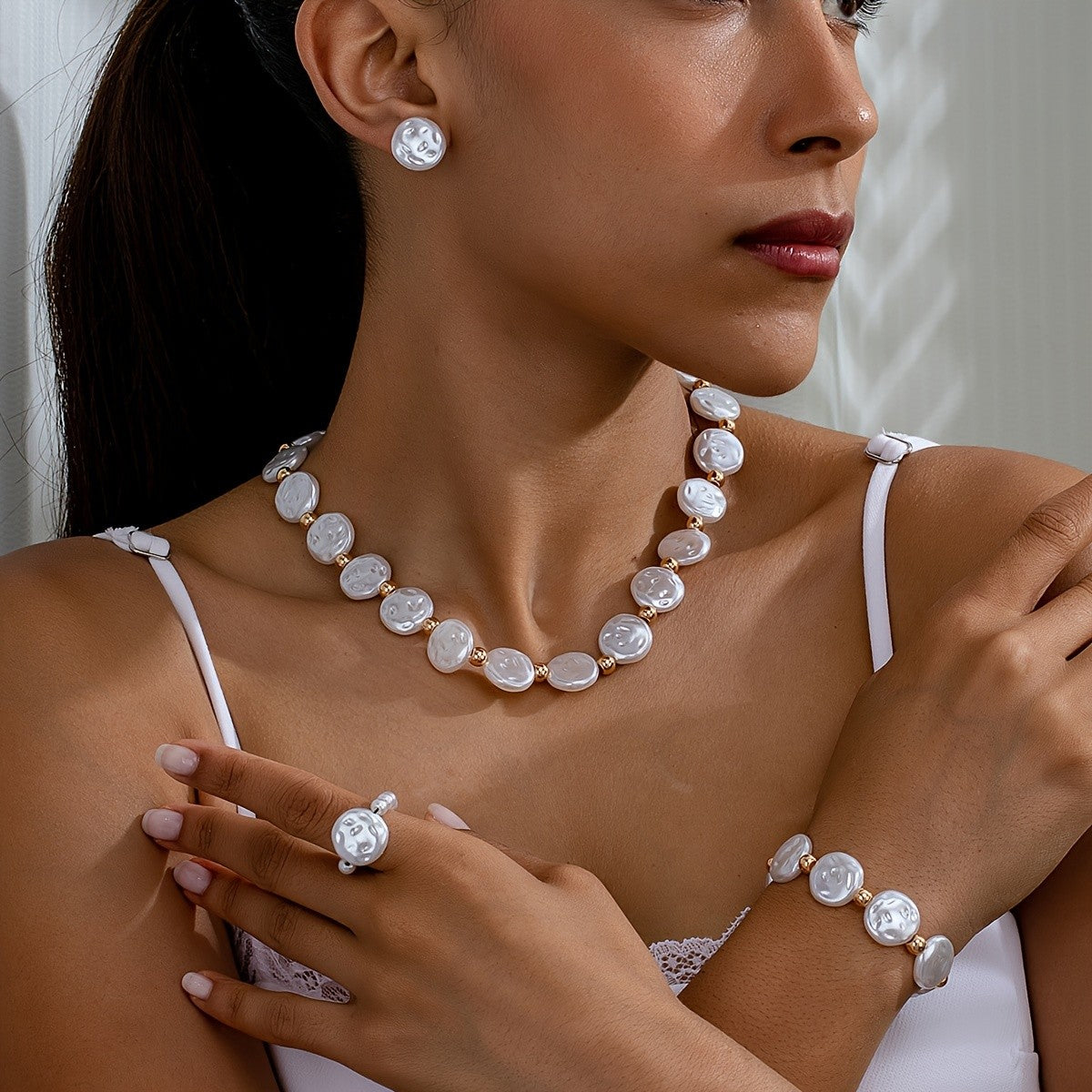 Irregular Pearl Jewelry Set
