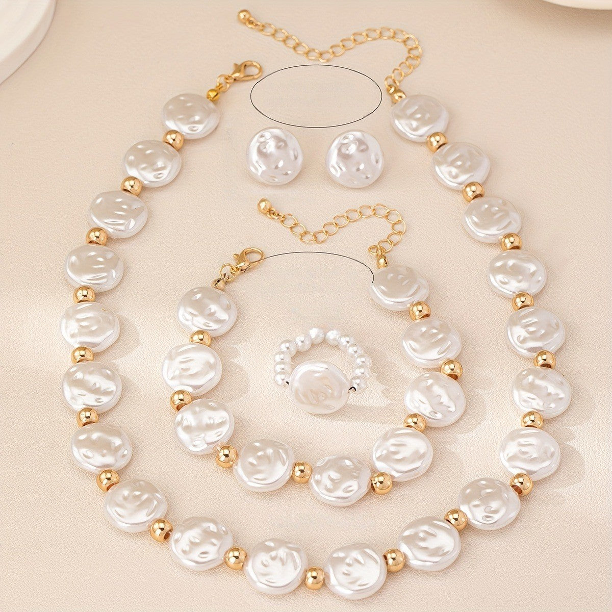 Irregular Pearl Jewelry Set
