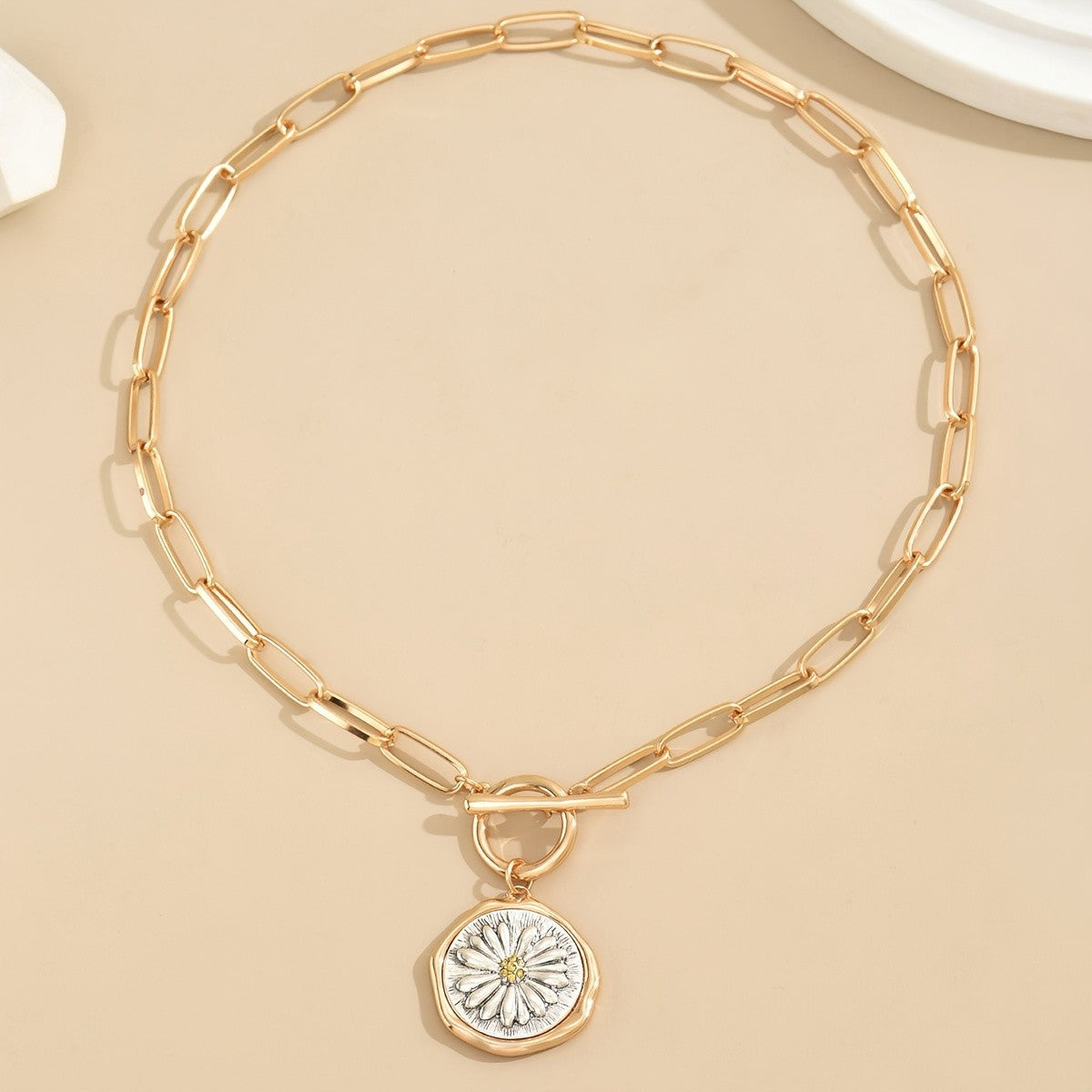 Daisy Coin Pendant