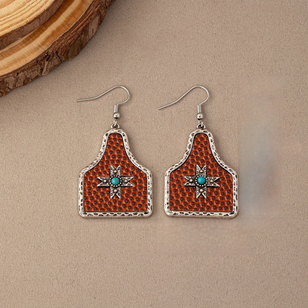 Leopard Star Geometric Earrings