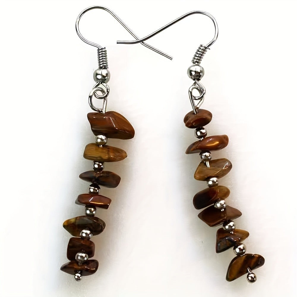 Blue Stone Drop Earrings