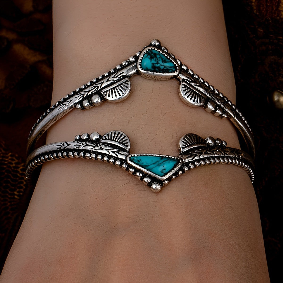 Turquoise Arrow Cuff Bracelet
