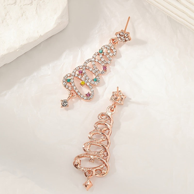Crystal Christmas Tree Earrings