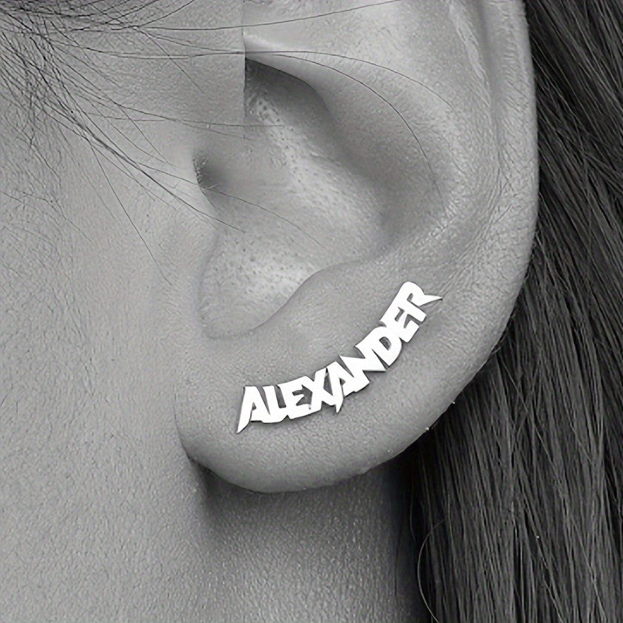 Custom Name Stud Earrings