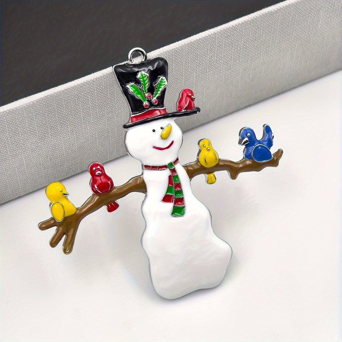Snowman & Birds Christmas Ornament