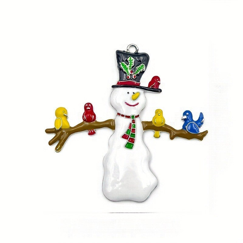 Snowman & Birds Christmas Ornament
