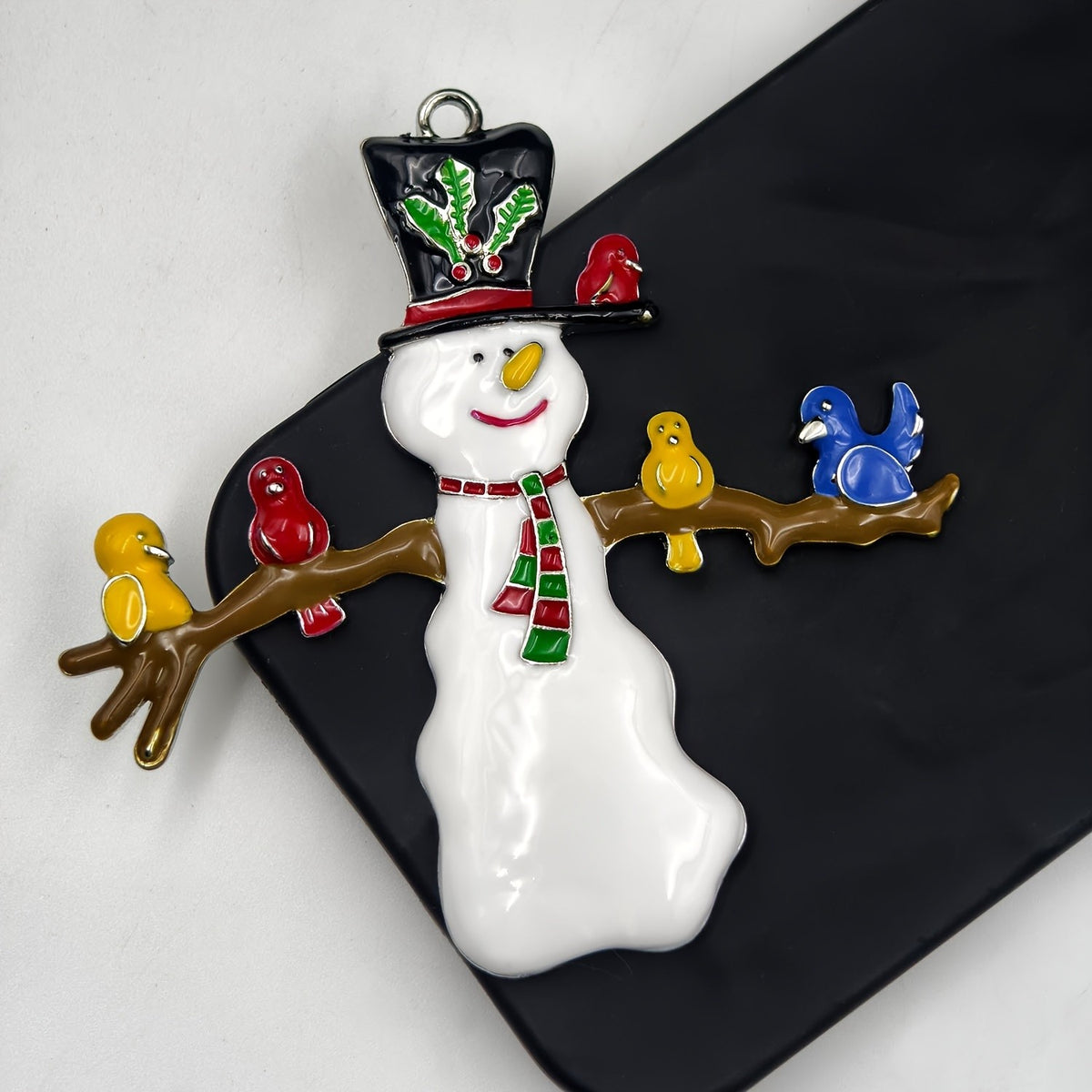 Snowman & Birds Christmas Ornament