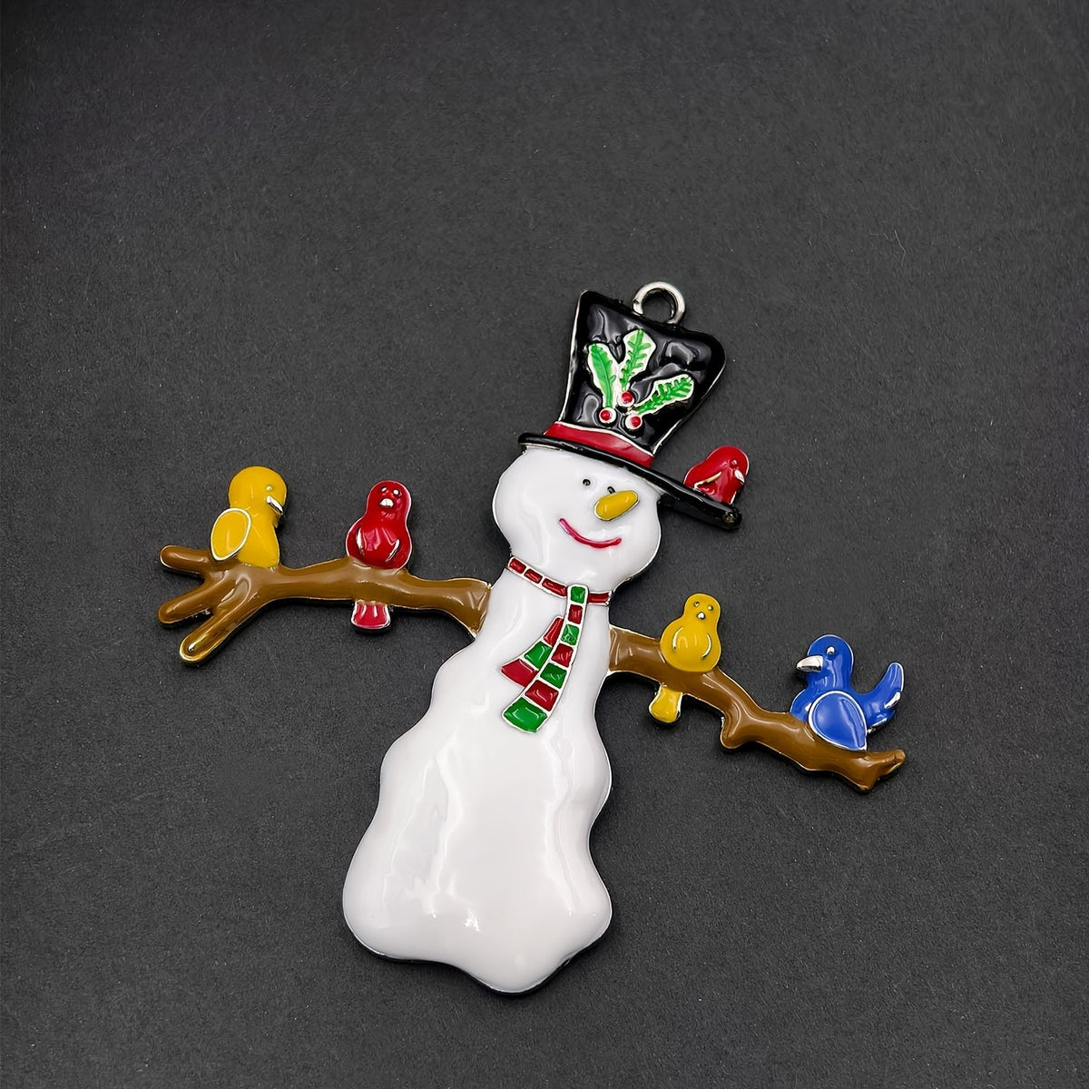 Snowman & Birds Christmas Ornament