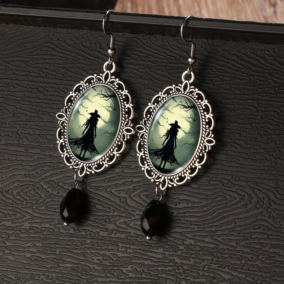 Witch Cameo Drop Earrings