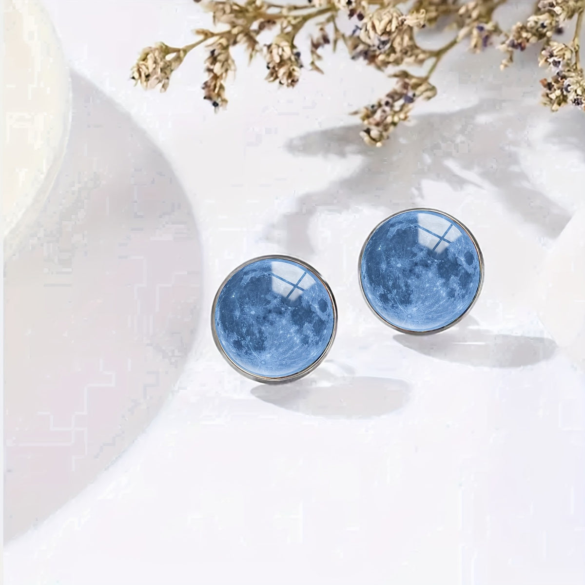 Blue Moon Stud Earrings