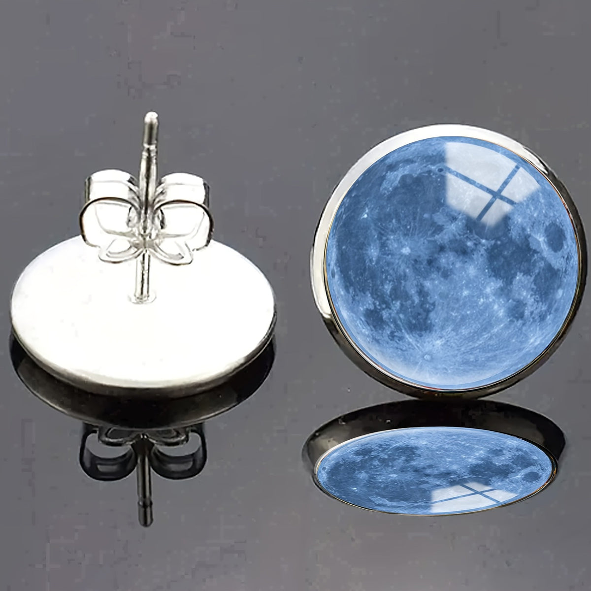 Blue Moon Stud Earrings