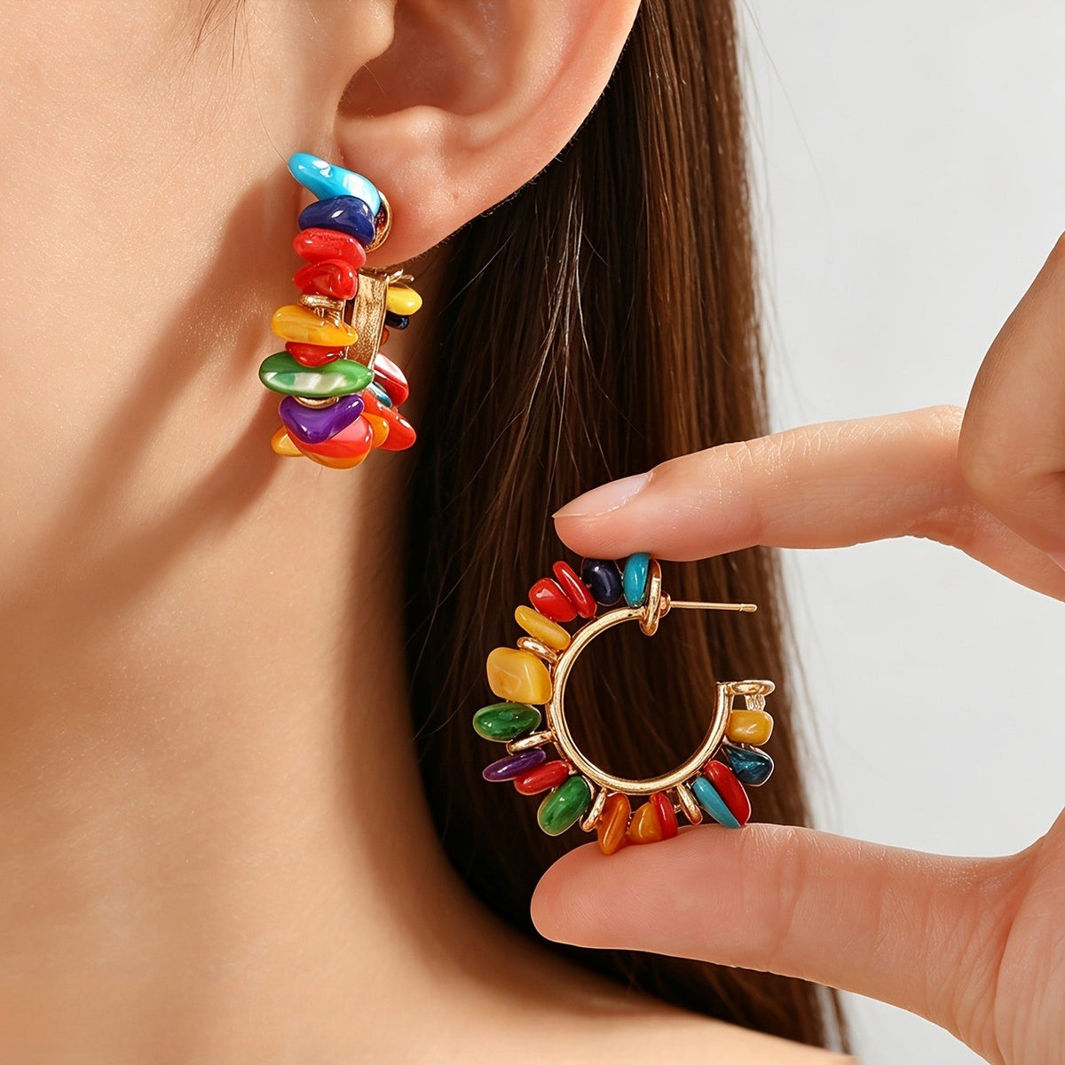 Baroque Pearl Wrapped Hoop Earrings