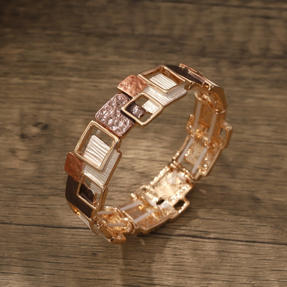 Textured Square Mosaic Bracelet